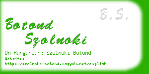 botond szolnoki business card